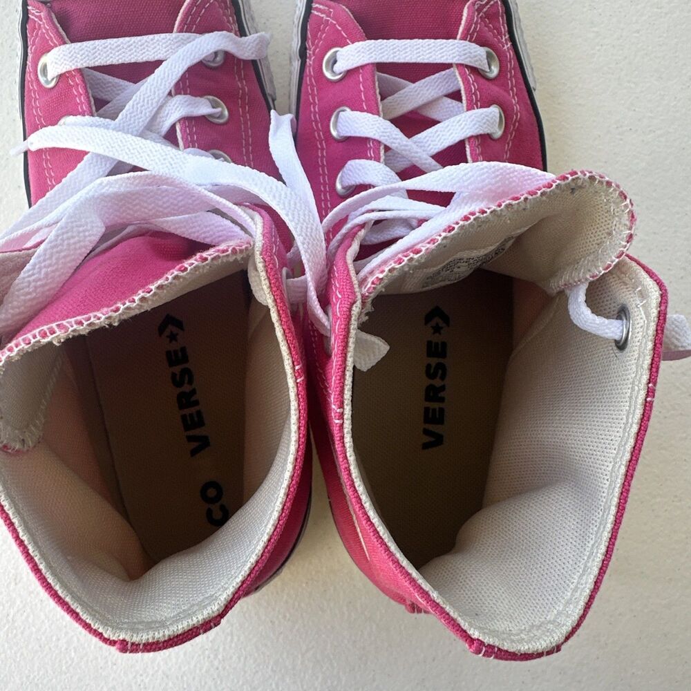 Converse Chuck Taylor All-Star Women's Sz 8 Barbie Pink High Top Sneakers Shoes - Picture 7 of 11